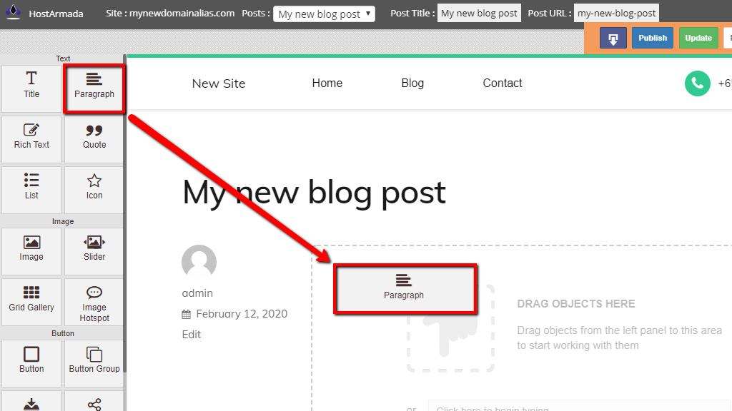 Drag and drop web component