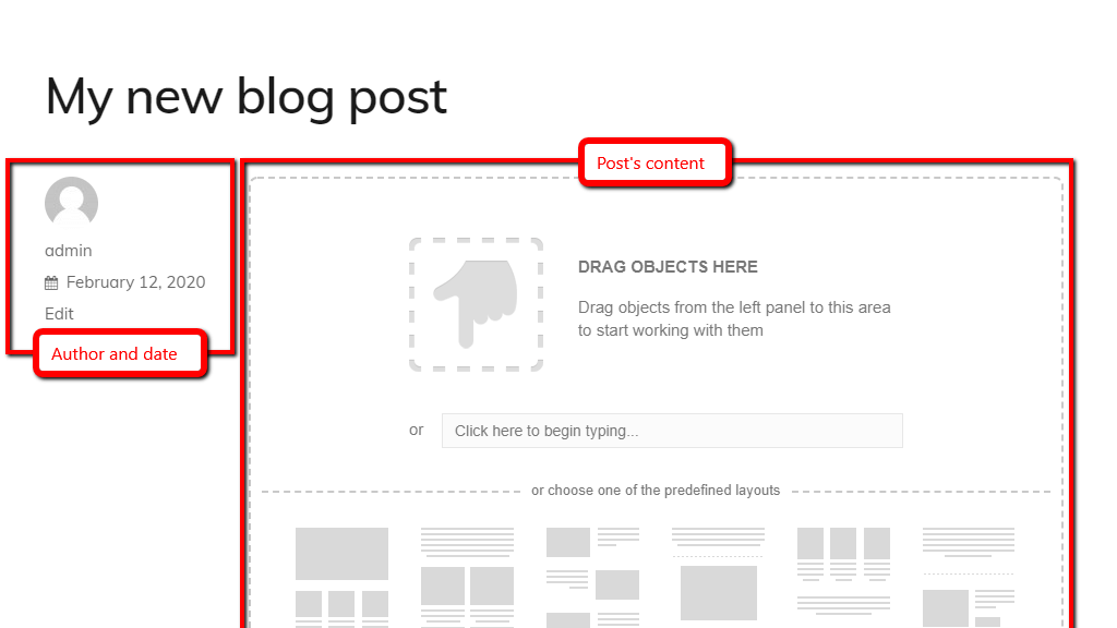 Post content structure