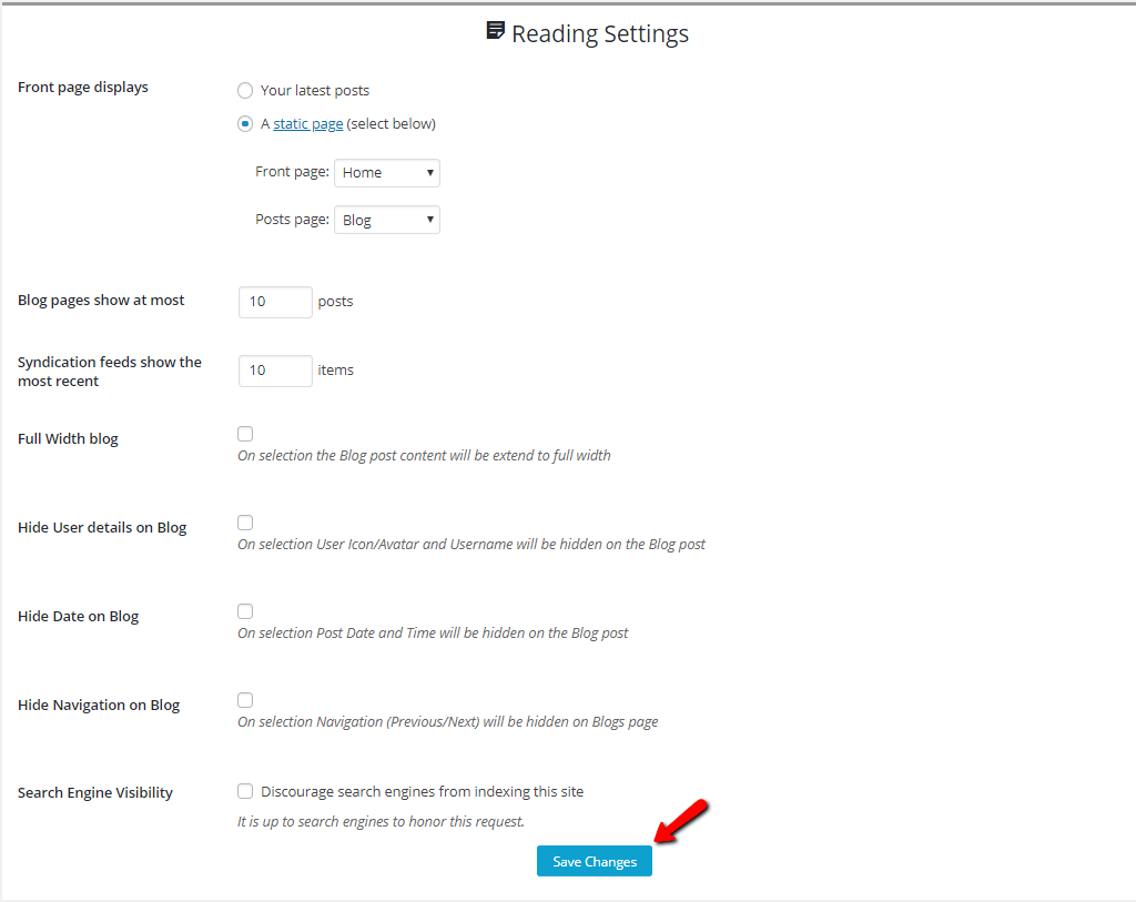 Configure the reading settings