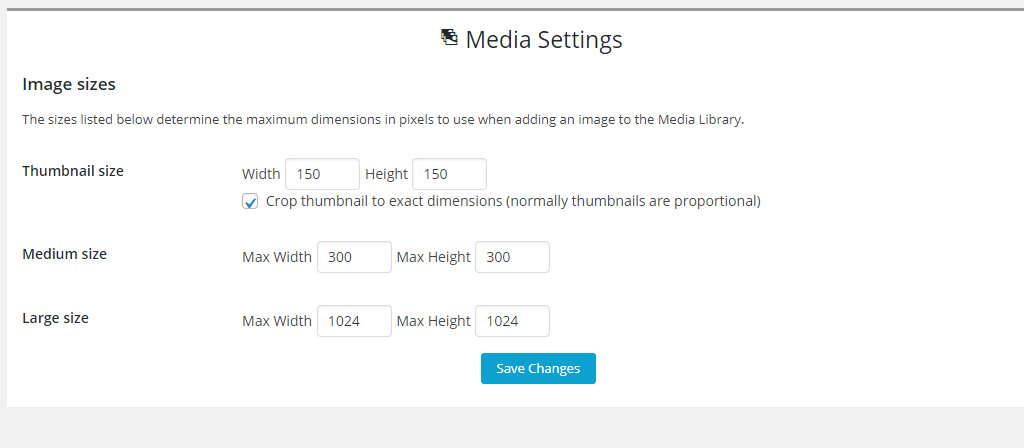 Configuring the media settings