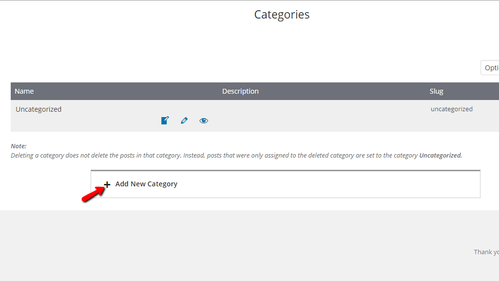 Adding a new category to your blog