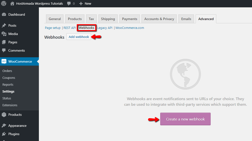 WooCommerce Webhooks