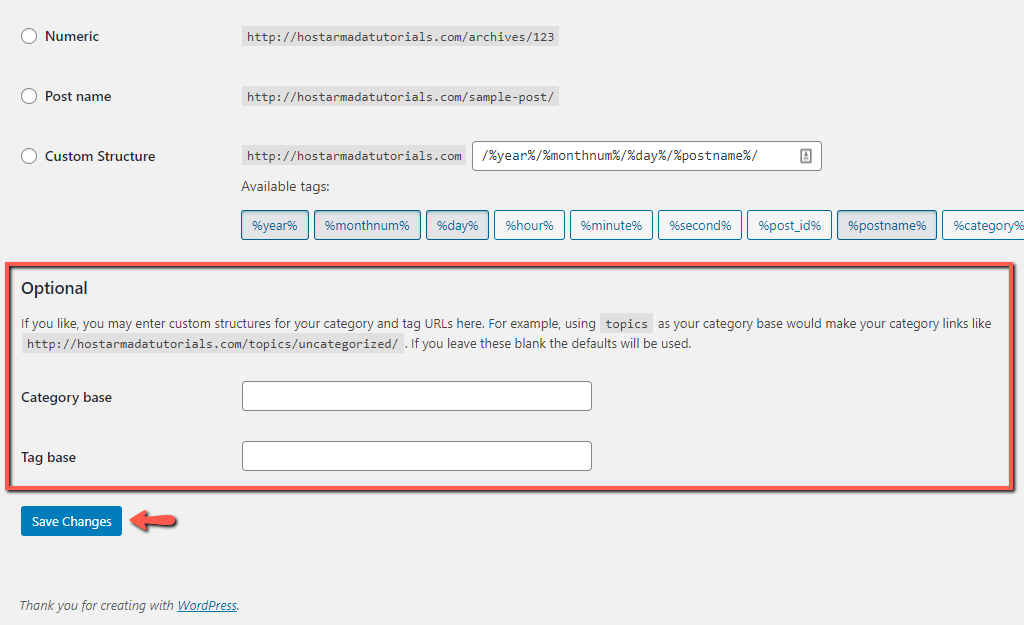 WordPress Category and Tag URLs