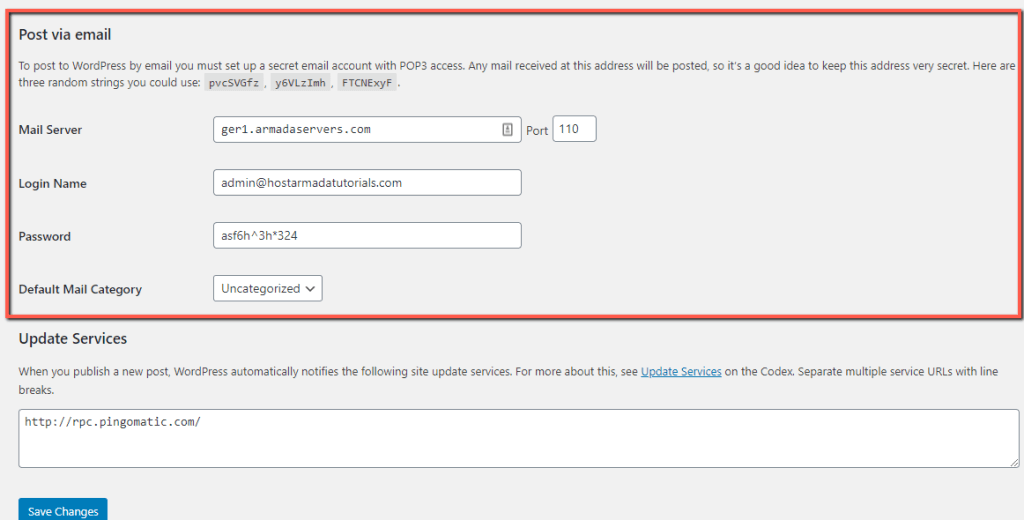 Submit WordPress Posts Sent via Email