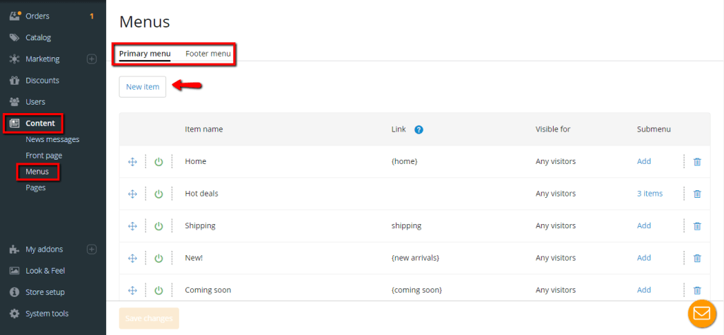 Add Item to Menu