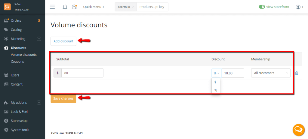 Crating a Volume Discount