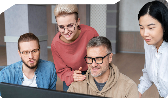 Agency team working together